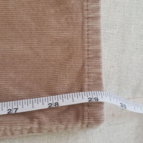 Talbots Flawless 5 Pocket Jeans Women's 12 Tan Corduroy Cotton Pants - Picture 7 of 8